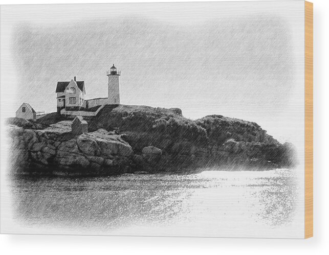Nubble Wood Print featuring the photograph Nubble by Jenny Hudson