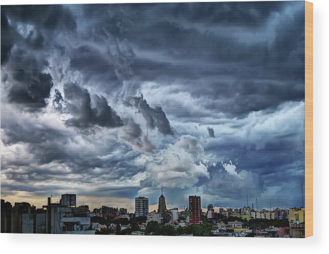 Outdoors Wood Print featuring the photograph Nubes Y Tormentas II - Clouds And by Celta4