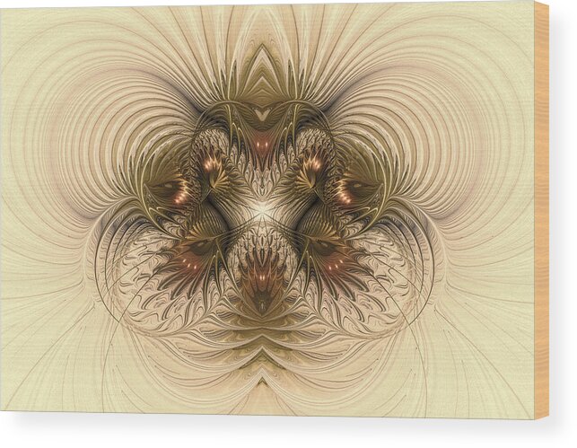 Fractal Wood Print featuring the digital art Oasis by Phil Clark