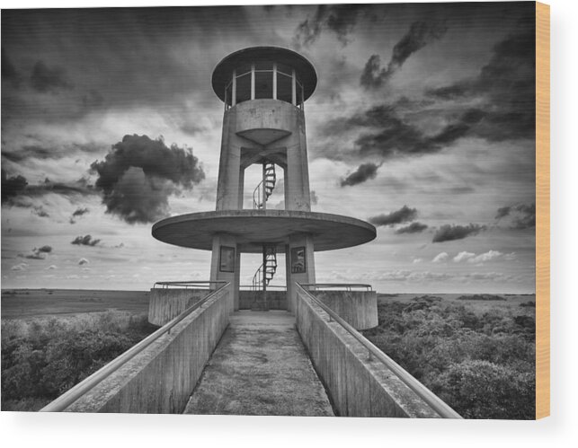 Everglades Wood Print featuring the photograph Observation Tower by Raul Rodriguez