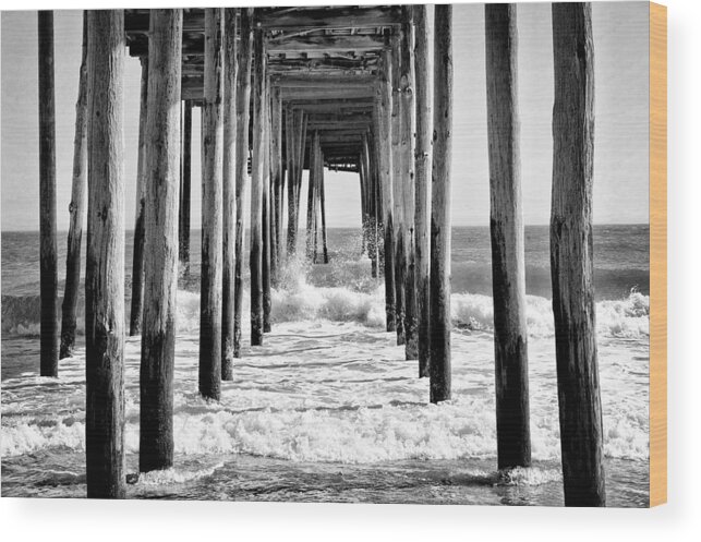 Pier Wood Print featuring the photograph Ocean City Pier by Kelley Nelson