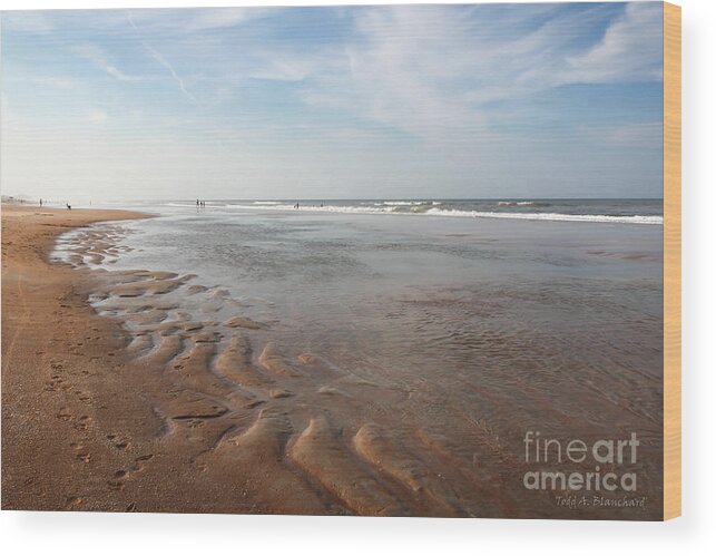 Beach Wood Print featuring the photograph Ocean Vista by Todd Blanchard