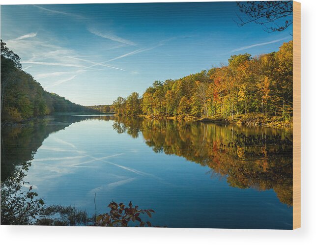 Indiana Wood Print featuring the photograph Ogle Lake by Ron Pate