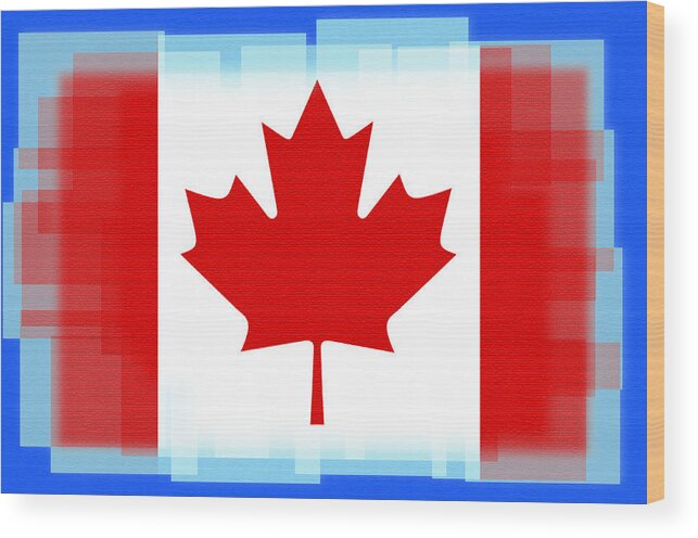 Oh Canada Wood Print featuring the digital art Oh Canada by Bill Cannon
