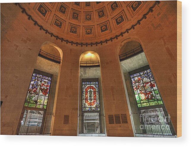 The Ohio State University Wood Print featuring the photograph Ohio Stadium by David Bearden