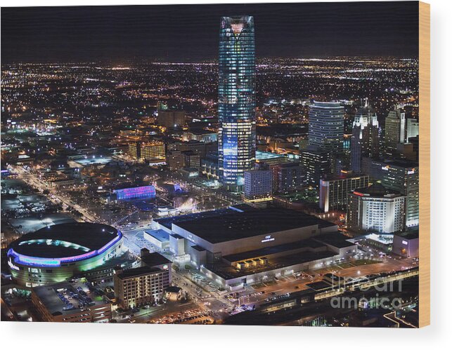 Oklahoma City Wood Print featuring the photograph Oks001-8 by Cooper Ross