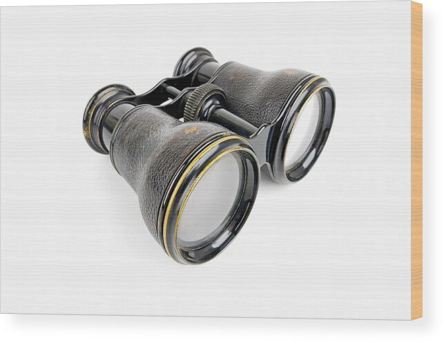 Determination Wood Print featuring the photograph Old Binoculars by Chevy Fleet
