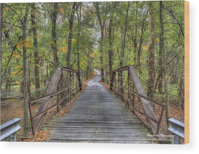 Kentucky Wood Print featuring the photograph Old Iron Bridge at Panther Creek by Wendell Thompson