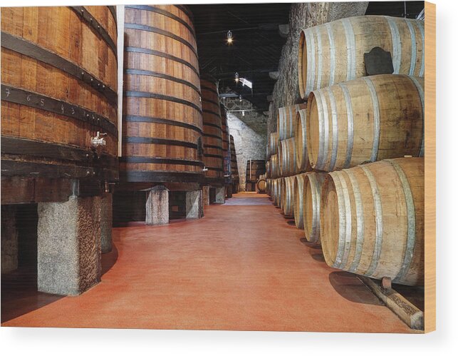 Fermenting Wood Print featuring the photograph Old Porto Wine Cellar by Vuk8691