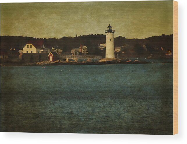 Sea Wood Print featuring the photograph Old Portsmouth Lighthouse by Mike Martin