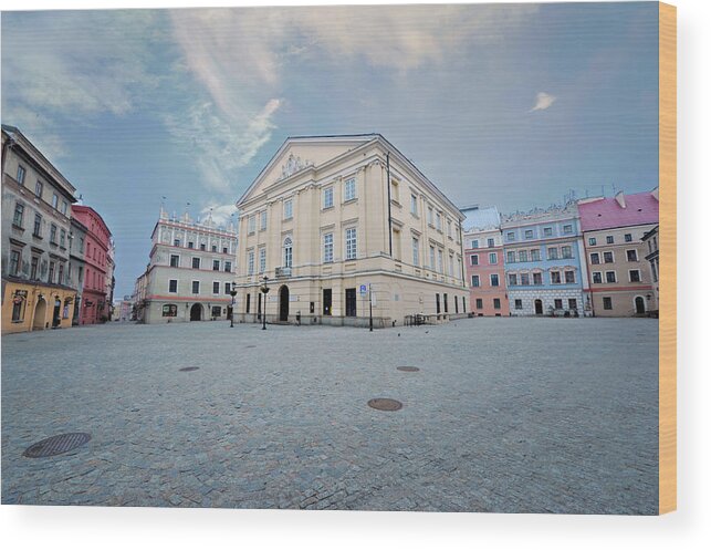 Tranquility Wood Print featuring the photograph Old Town - Lublin In Poland by Sharon Lapkin
