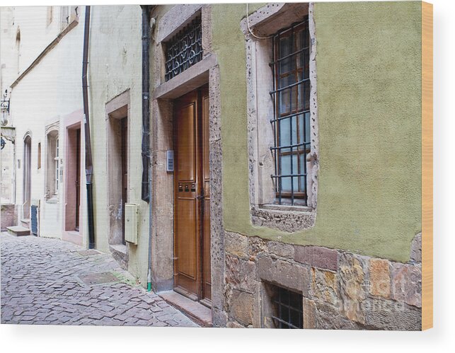 Colmar Wood Print featuring the photograph Old Town Plate 2 by Richard J Thompson 