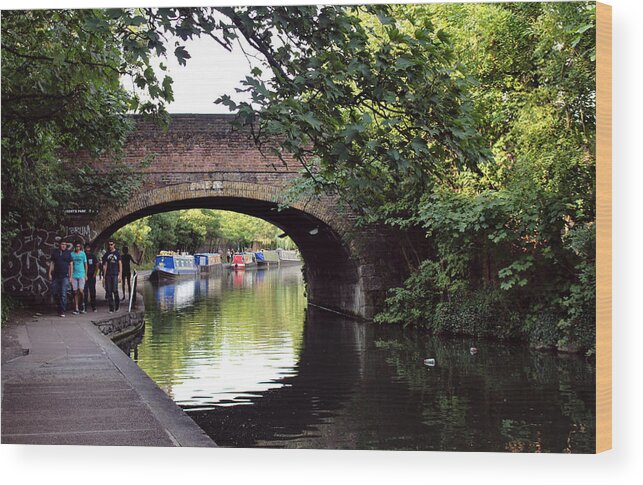 London Photograph Wood Print featuring the photograph On Regents Canal by Nicky Jameson