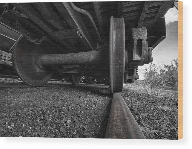 Frackville Wood Print featuring the photograph On the right track. by Marzena Grabczynska Lorenc