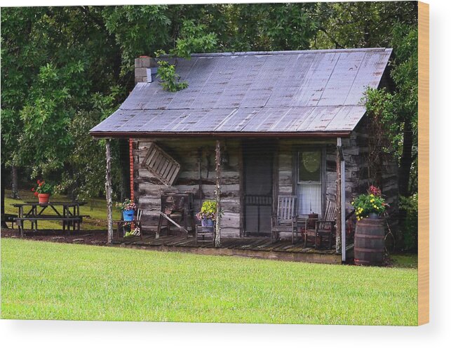 Cabin Wood Print featuring the photograph Once Upon A Time by Deena Stoddard