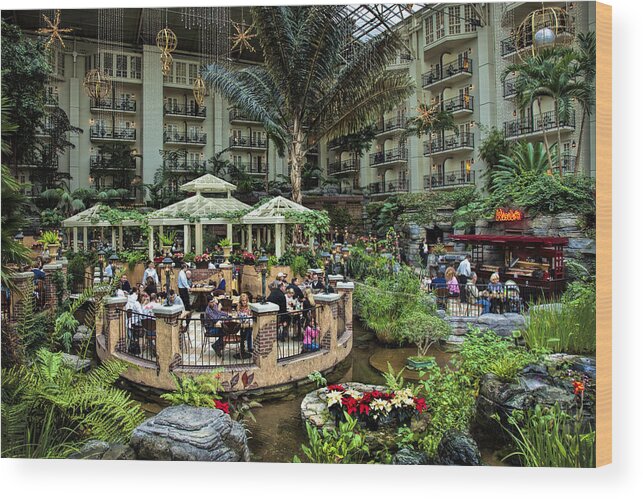 Opryland Wood Print featuring the photograph Opryland Hotel at Christmas by Diana Powell