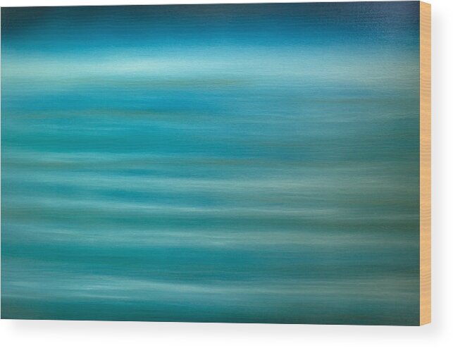 Derek Kaplan Art Wood Print featuring the painting Opt.54.14 Ocean In The Sky by Derek Kaplan