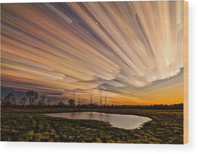Matt Molloy Wood Print featuring the photograph Orange Sky by Matt Molloy