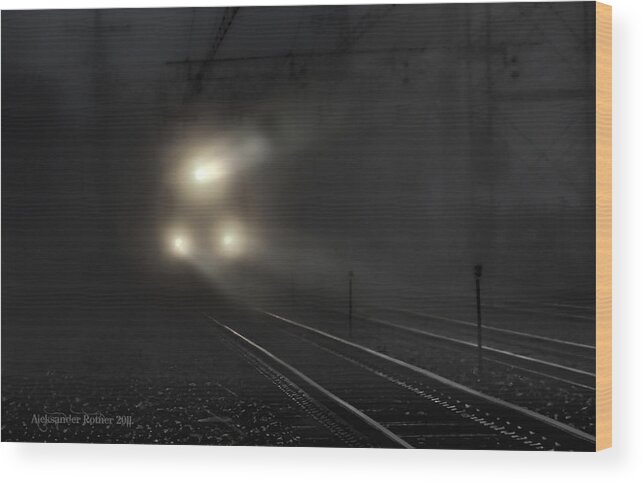 Night Wood Print featuring the photograph Out of the night #2 by Aleksander Rotner