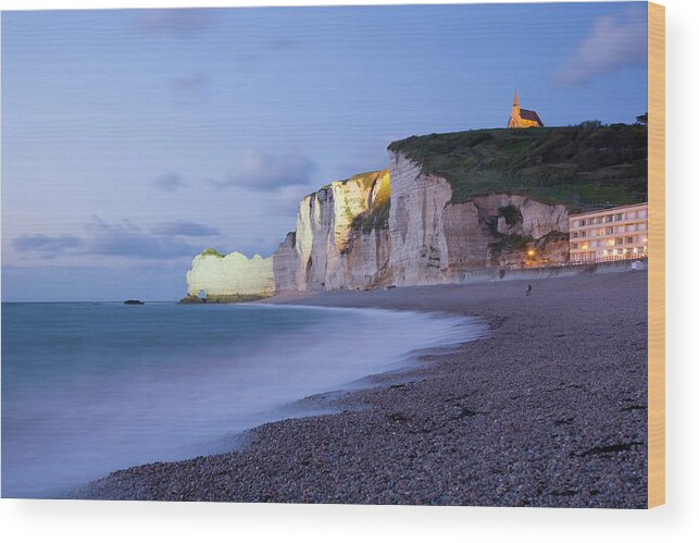 Water's Edge Wood Print featuring the photograph Outlook From Shoreline At Dusk To by David C Tomlinson