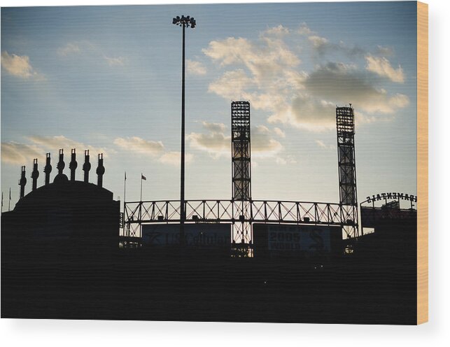 Chicago Wood Print featuring the photograph Outside Comiskey Park by Anthony Doudt