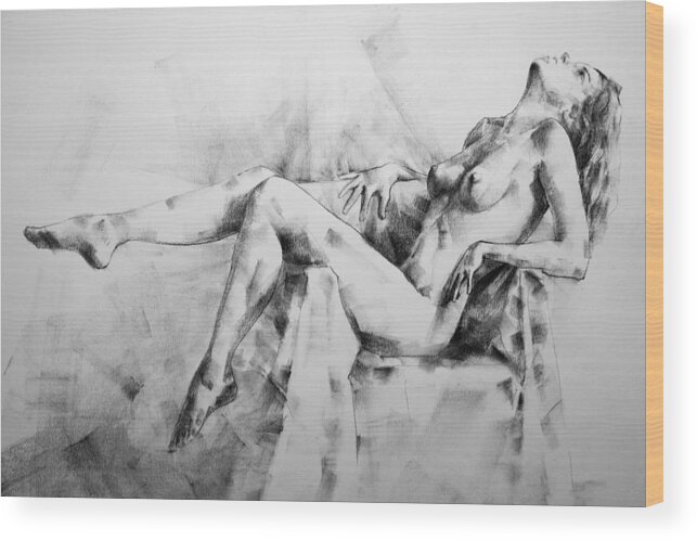 Erotic Wood Print featuring the drawing Page 11 by Dimitar Hristov