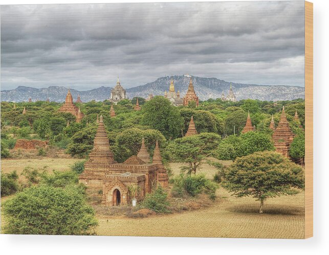 Pagoda Wood Print featuring the photograph Pagodas Of Bagan by Kateryna Negoda