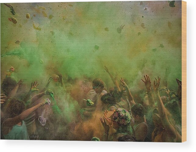 Colors Wood Print featuring the photograph Paint Fight by 