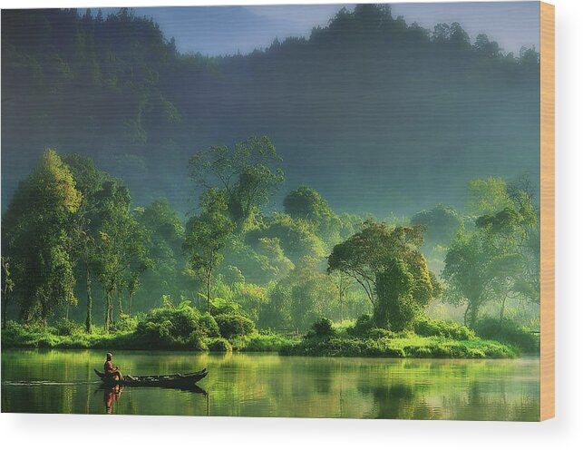 Landscape Wood Print featuring the photograph Painting Of Nature by 