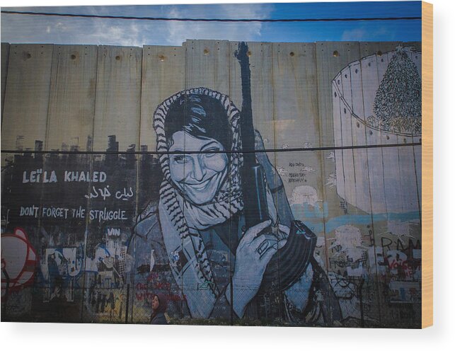 Palestine Wood Print featuring the photograph Palestinian Graffiti by David Morefield