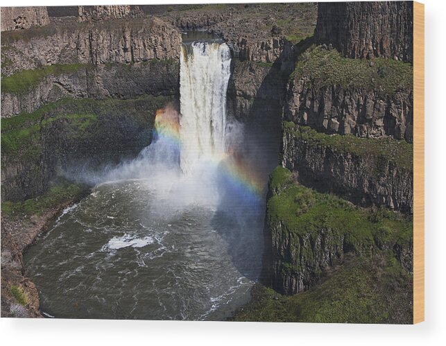 Washington State Wood Print featuring the photograph Palouse Falls by Mark Kiver