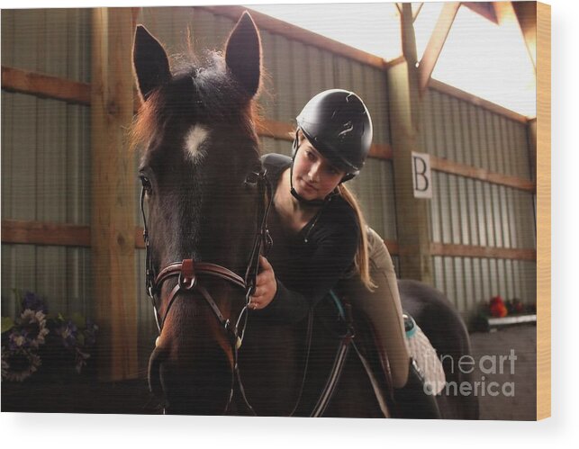 Horse Wood Print featuring the photograph Partnership by Janice Byer