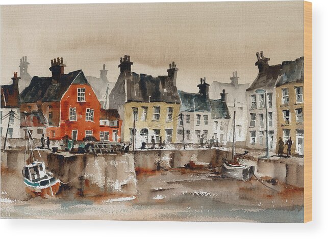 Val Byrne Wood Print featuring the painting Passage East Waterford by Val Byrne