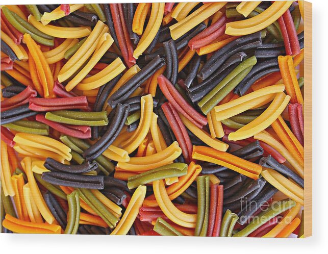 Pasta Wood Print featuring the photograph Pasta Lovers by Clare Bevan