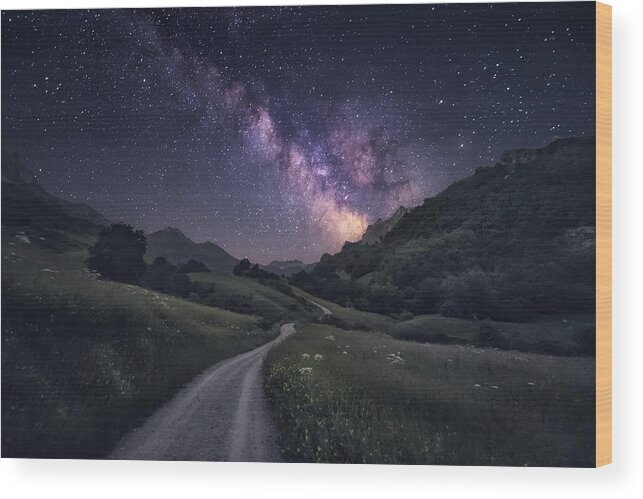 Landscape Wood Print featuring the photograph Path To The Stars by Carlos F. Turienzo