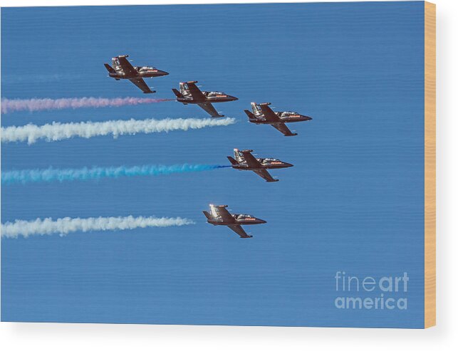 Jets Wood Print featuring the photograph Patriots Jet Team by Kate Brown