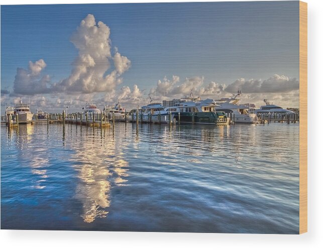 Boats Wood Print featuring the photograph Peaceful Harbor by Debra and Dave Vanderlaan