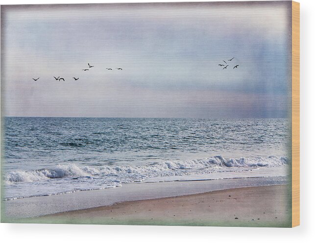 Beach Wood Print featuring the photograph Peaceful Shore by Cathy Kovarik