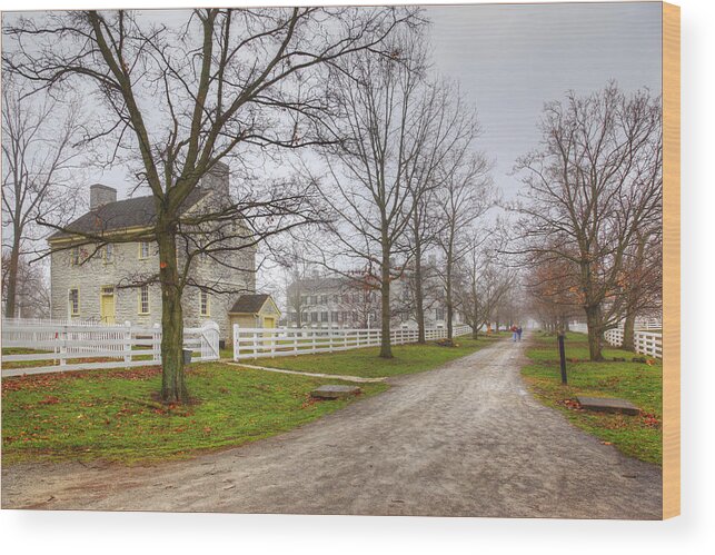 Hdr Wood Print featuring the photograph Peaceful Village by Wendell Thompson