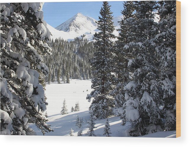 Colorado Wood Print featuring the photograph Peak Peek by Eric Glaser