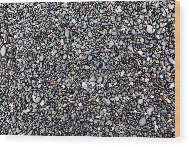 Background Wood Print featuring the photograph Pebbles by Charles Lupica