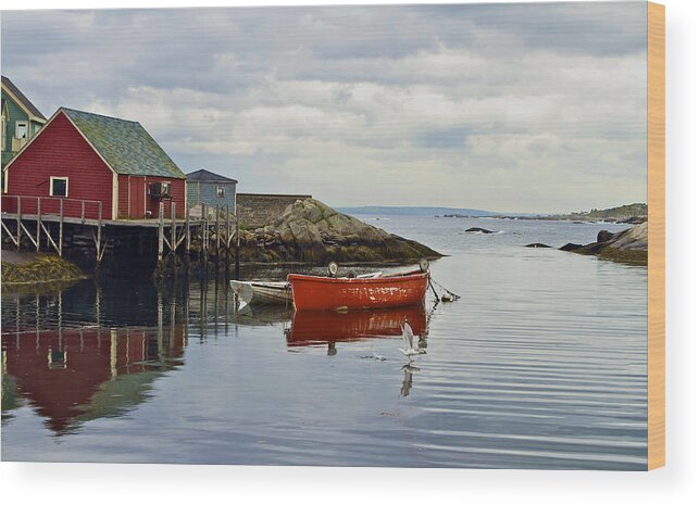 Canada Wood Print featuring the photograph Peggy's Cove by John Babis