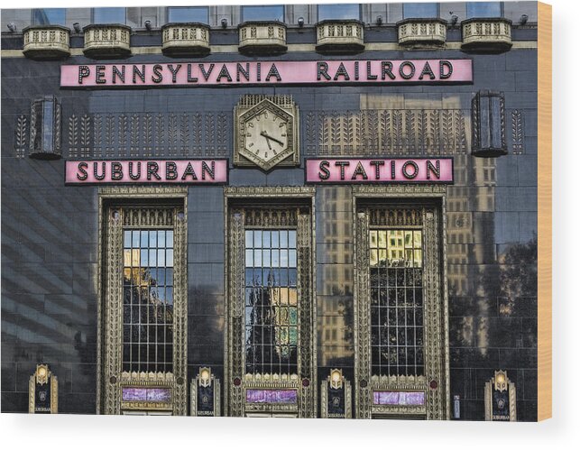 Pennsylvania Railroad Suburban Station Wood Print featuring the photograph Pennsylvania Railroad Suburban Station by Susan Candelario