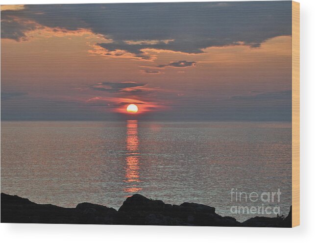 Sunset Wood Print featuring the photograph Perfect Ending by Jim Simak