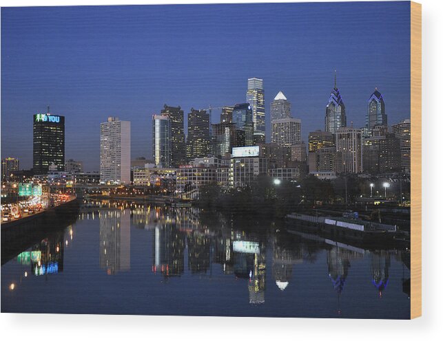 Philadelphia Wood Print featuring the photograph Philadelphia 3 by Andrew Dinh