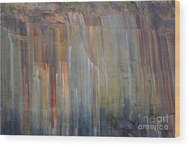 Pictured Rocks Wood Print featuring the photograph Pictured Rocks Abstract by Forest Floor Photography