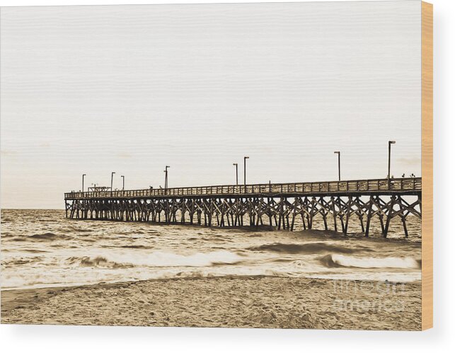 Surfside Pier Wood Print featuring the photograph Pier in South Carolina by Jill Lang