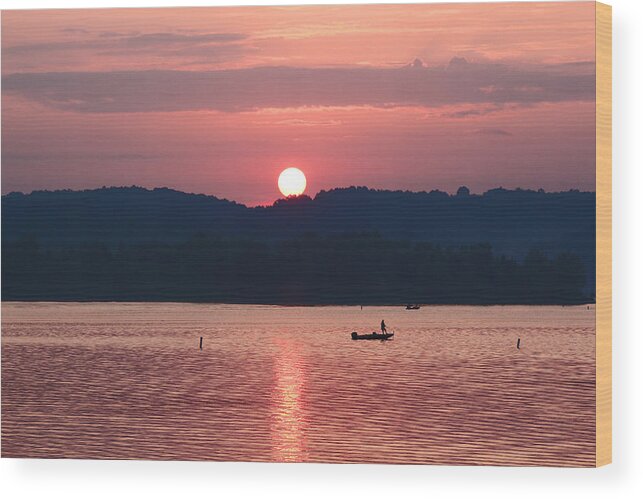 Sunset Wood Print featuring the photograph Pink Dawn by Lorna Rose Marie Mills DBA Lorna Rogers Photography