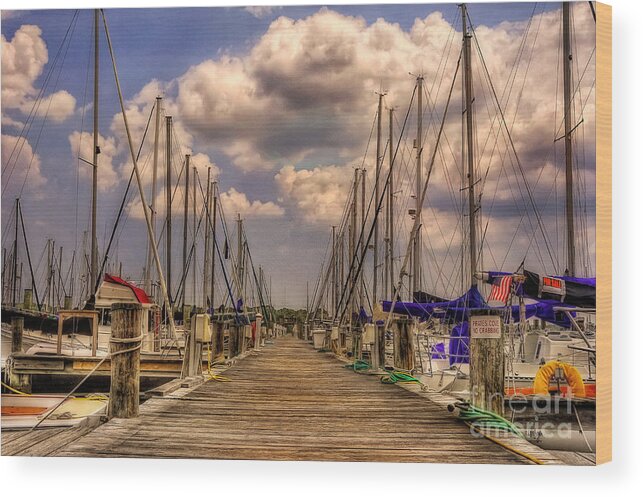 Sail Boat Wood Print featuring the photograph Pirate's Cove by Lois Bryan
