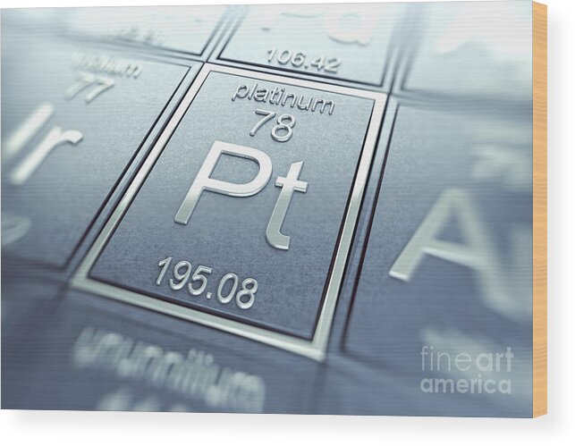 Platinum Wood Print featuring the photograph Platinum Chemical Element by Science Picture Co